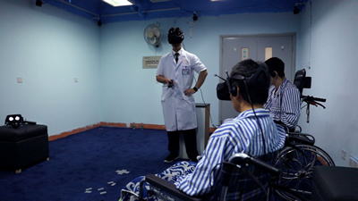 中国国际电视台（CGTN）专题报道我院康复科VR虚拟康复技术项目