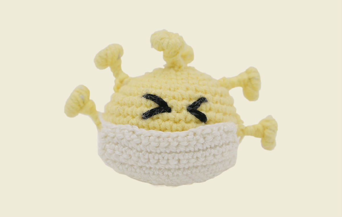 【手作“新冠病毒”毛绒模型】