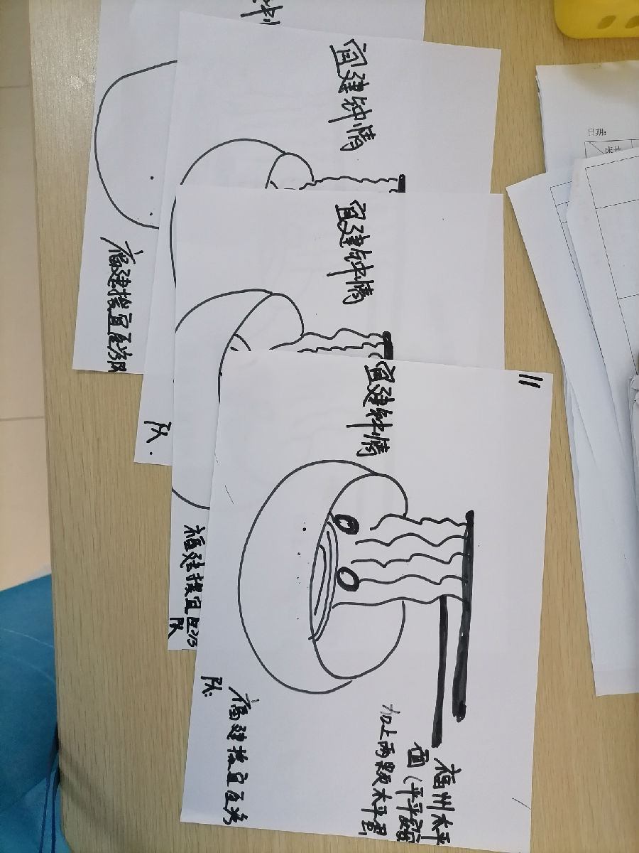 2020年2月20日，福建省对口支援宜昌防治新型冠状病毒肺炎首批支援队福建医大附一医院队员封婷婷为当天重症转轻症病房的四名患者每人画一幅福州的太平面，祝福他们平