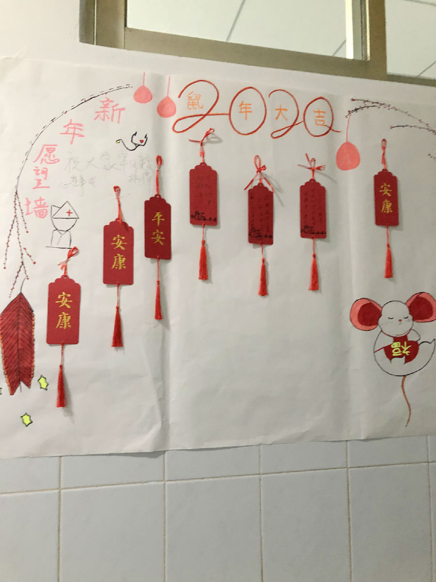 2020年1月30，附一医院神经外科病区新年心愿墙
